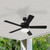 FP-OTL52B3-MB - 52" 3000K LED Outdoor Ceiling Fan Matte Black - Designers Fountain