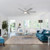 FR-CLN60RGB-BN - 60" LED RGB Selectable CCT Ceiling Fan - Designer Fountain
