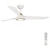 FR-HMS52C5-MWBG - 52" Hermosa Ceiling Fan Matte White 5CCT LED - Designers Fountain