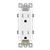 61560-TR-W - 15A 125V Tamper Resistant Decorator Receptacle White - Enerlites