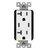 62001-2C3-W - Dual USB-C 20A Tamper-Resistant Outlet - Enerlites
