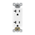 62060-W - 20A 125V Commercial Decorator Receptacle 5-20R White - Enerlites