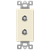 6506-LA - F-Type Coax Wall Jack Light Almond - Enerlites