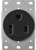 65500-BK - 50A NEMA 6-50R Receptacle Black - Enerlites
