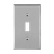 7711MA - Mid-Size 1-Gang Antimicrobial Toggle Wall Plate Stainless Steel - Enerlites