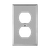 7721M - Mid-Size 1-Gang Duplex Stainless Steel Wall Plate - Enerlites
