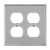 7722M - Mid-Size 2-Gang Duplex Stainless Steel Wall Plate - Enerlites