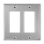 7732MA - Mid-Size 2-Gang Antimicrobial Decorator/GFCI Stainless Steel Wall Plate - Enerlites