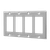 7734M - Mid-Size 4-Gang Decorator/GFCI Stainless Steel Wall Plate - Enerlites