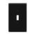 8811O-BK - Oversized 1-Gang Toggle Wall Plate Black Thermoplastic - Enerlites