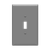 8811O-GY - Oversized 1-Gang Toggle Wall Plate Gray Thermoplastic - Enerlites
