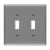 8812M-GY - Mid-Size 2-Gang Toggle Wall Plate Gray Thermoplastic - Enerlites