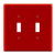 8812M-R - Mid-Size Duplex Wall Plate 1-Gang Red Thermoplastic - Enerlites