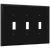 8813M-BK - Mid-Size 3-Gang Toggle Wall Plate Black Thermoplastic - Enerlites