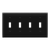 8814-BK - 4-Gang Toggle Wall Plate Black - Enerlites