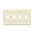 8814M-LA - Mid-Size 4-Gang Toggle Wall Plate - Enerlites