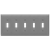 8815-GY - 5-Gang Toggle Wall Plate Gray - Enerlites