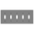 8815M-GY - Mid-Size 5-Gang Toggle Wall Plate Gray - Enerlites