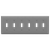 8816-GY - 6-Gang Standard Toggle Wall Plate Gray - Enerlites