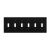 8816M-BK - Mid-Size 6-Gang Toggle Wall Plate Black - Enerlites