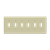 8816M-I - Mid-Size 6-Gang Toggle Wall Plate Ivory Thermoplastic - Enerlites