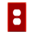 8821M-R - Mid-Size 1-Gang Duplex Receptacle Wall Plate Red - Enerlites