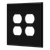 8822O-BK - Oversized 2-Gang Duplex Wall Plate - Enerlites