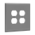 8822O-GY - Oversize 2-Gang Duplex Outlet Wall Plate Gray - Enerlites