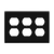 8823-BK - Standard 3-Gang Duplex Wall Plate Black Thermoplastic - Enerlites