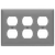 8823M-GY - 3-Gang Mid-Size Duplex Wall Plate Gray Polycarbonate - Enerlites