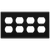 8824M-BK - Mid-Size 4-Gang Duplex Receptacle Wall Plate Black - Enerlites