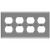 8824M-GY - Mid-Size 4-Gang Duplex Wall Plate Gray - Enerlites