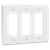 8833M-MW - Mid-Size 3-Gang Decorator/GFCI Wall Plate Matte White - Enerlites