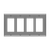8834M-GY - Mid-Size 4-Gang Decorator/GFCI Wall Plate Gray - Enerlites