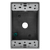 EN1350 - 1/2 in 1-Gang 3-Hole Weatherproof Outlet Box Gray - Enerlites