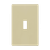 SI8811-I - Screwless 1-Gang Toggle Wall Plate Ivory Thermoplastic - Enerlites