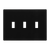 SI8813-BK - Screwless 3-Gang Toggle Wall Plate Black Snap-In - Enerlites