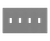 SI8814-GY - Screwless 4-Gang Toggle Wall Plate Gray Standard Size - Enerlites
