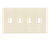 SI8814-LA - Screwless 4-Gang Toggle Wall Plate - Enerlites