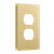 SI8821-GD - Screwless 1-Gang Duplex Wall Plate Gold, Polycarbonate - Enerlites