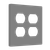 SI8822-GY - Screwless 2-Gang Duplex Wall Plate Gray - Enerlites