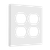 SI8822-W - Screwless 2-Gang Duplex Receptacle Wall Plate White - Enerlites
