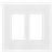 SI8832M-MW - Mid-Size Screwless 2-Gang Decorator/GFCI Matte White Wall Plate - Enerlites