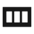 SI8833MA-BK - Mid-Size Screwless 3-Gang Antimicrobial Decorator/GFCI Wall Plate Black - Enerlites