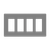 SI8834-GY - 4-Gang Screwless Decorator/GFCI Wall Plate Gray - Enerlites