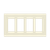 SI8834M-LA - Mid-Size Screwless 4-Gang Decorator/GFCI Wall Plate Light Almond - Enerlites