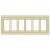 SI8836-I - Screwless 6-Gang Decorator/GFCI Wall Plate Ivory - Enerlites