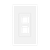 SI8872-W - 1-Gang Screwless 2-Port Keystone Wall Plate White - Enerlites