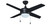 1044LED-1MBK-MBK - Europa IV 52" 4-Blade Ceiling Fan 16W 3000K LED - RP Lighting + Fans