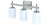 4904-1BN-3 - 3-Light Integral LED Round Vanity 15W 3000K - RP Lighting + Fans